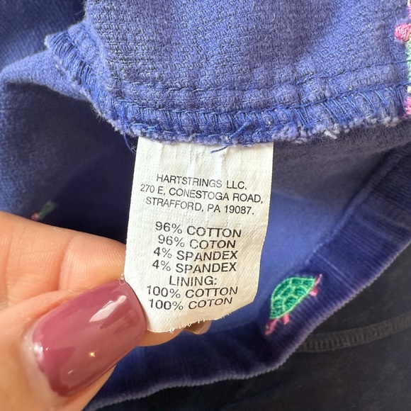 Girl’s Hartstrings Purple Corduroy Jumper Dress Size 8 Embroidered Turtle Print - Picture 5 of 5